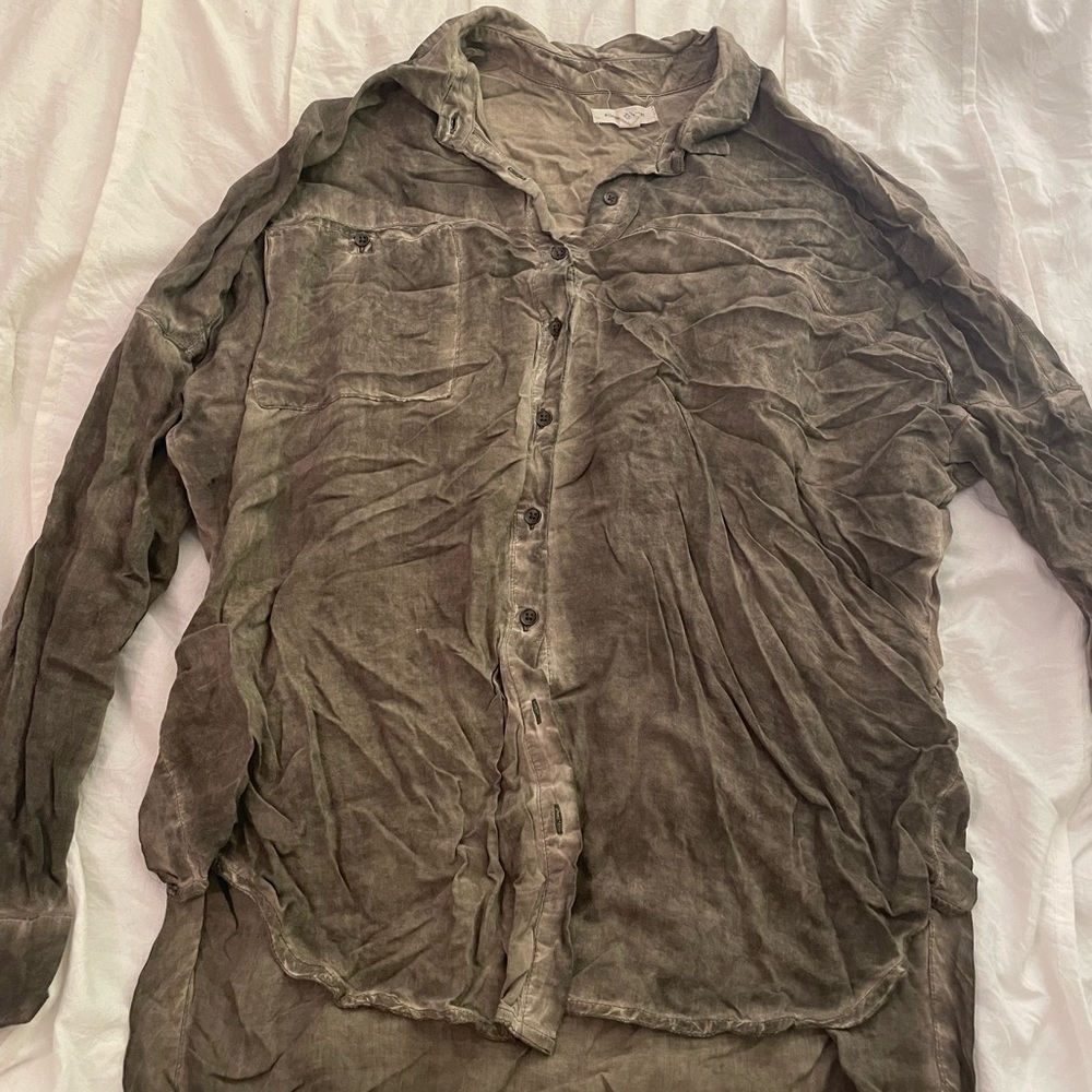 Urban Outfitters Green Button Down